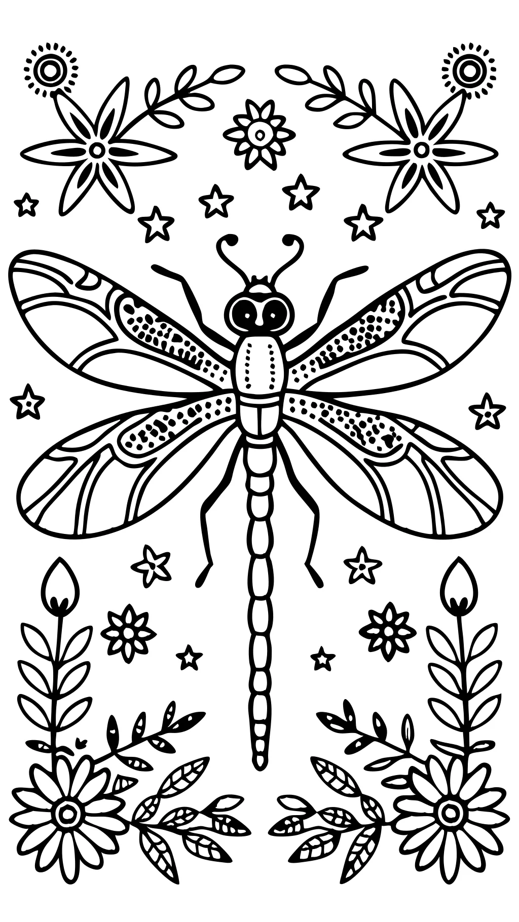 Dragonfly para colorear